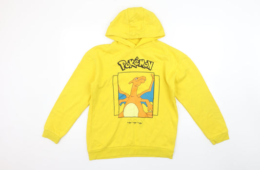 Girls UK Size 12-13 Years Pokémon Yellow Pullover Hoodie