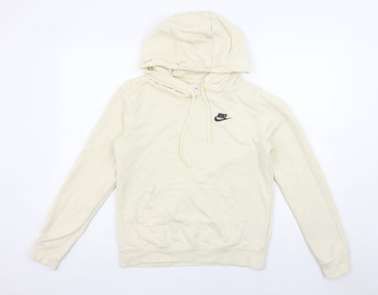 Womens UK Size XS Nike Beige Pullover Hoodie