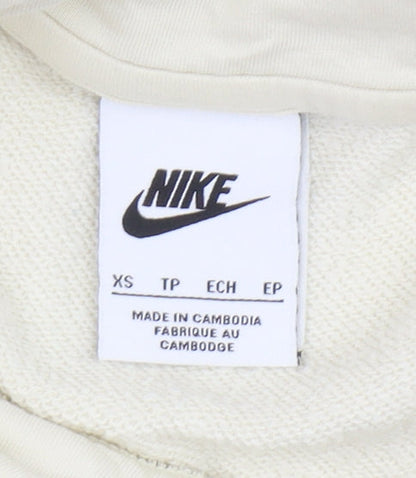 Womens UK Size XS Nike Beige Pullover Hoodie