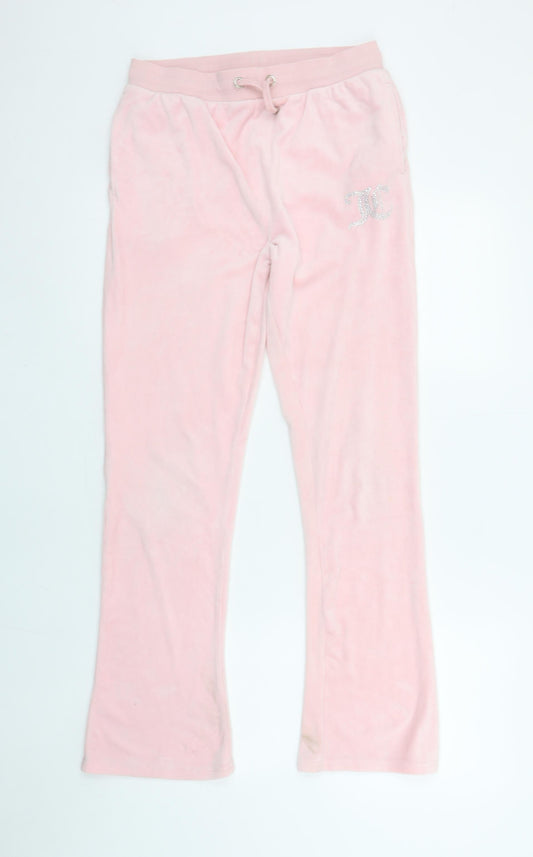 Girls UK Size 12-13 Years Juicy Couture Regular Fit Jogger Pink Trousers