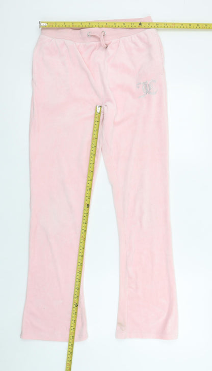 Girls UK Size 12-13 Years Juicy Couture Regular Fit Jogger Pink Trousers