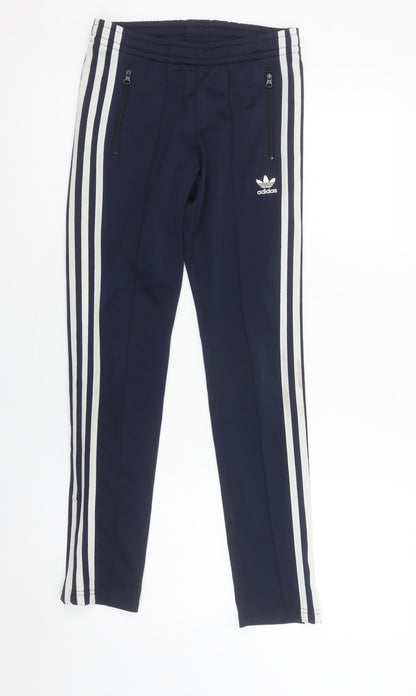 Boys UK Size 11-12 Years adidas Regular Fit Jogger Blue Trousers