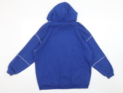 Womens UK Size S Boohoo Blue Full Zip Hoodie