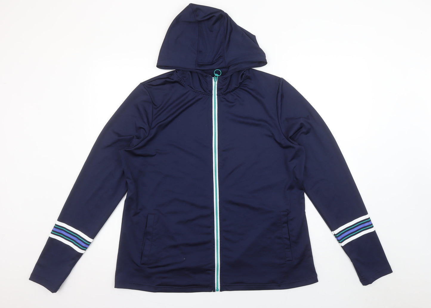 Womens UK Size L Dunnes Stores Blue Full Zip Hoodie