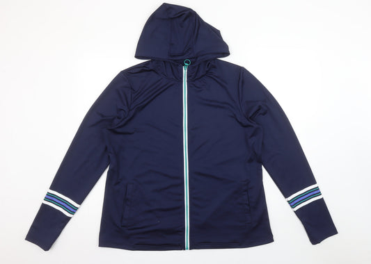Womens UK Size L Dunnes Stores Blue Full Zip Hoodie