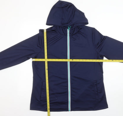 Womens UK Size L Dunnes Stores Blue Full Zip Hoodie