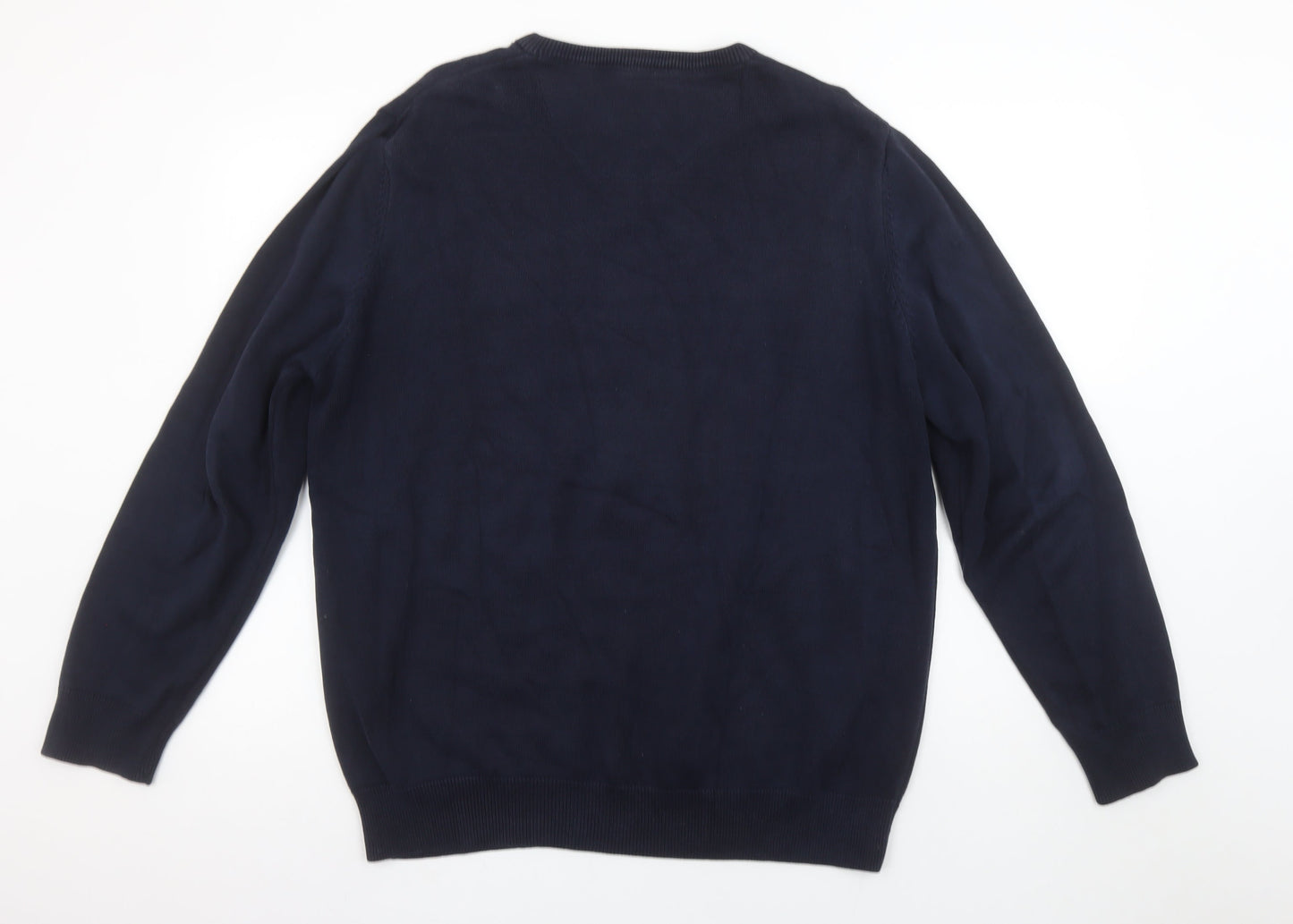 Mens UK Size XL Benetti Blue Pullover Jumper