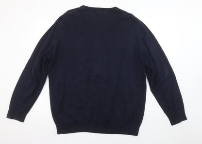 Mens UK Size XL Benetti Blue Pullover Jumper
