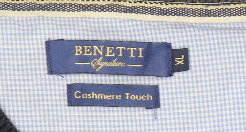 Mens UK Size XL Benetti Blue Pullover Jumper