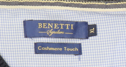 Mens UK Size XL Benetti Blue Pullover Jumper