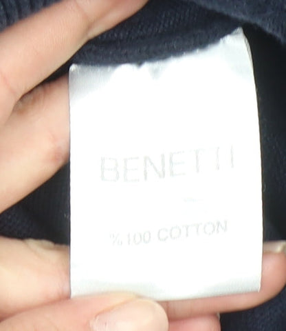 Mens UK Size XL Benetti Blue Pullover Jumper