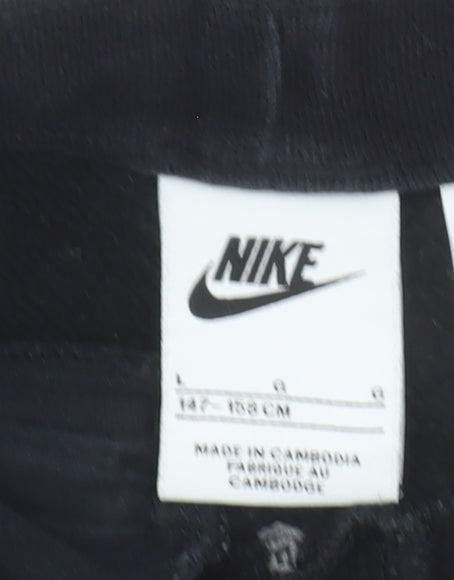 Boys UK Size 14 Years Nike Regular Fit Jogger Black Trousers