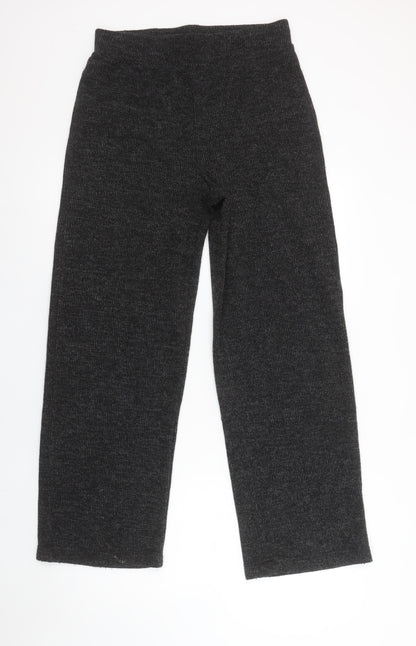 Womens UK Size M Pieces Regular Fit Casual Travel Grey Trousers
