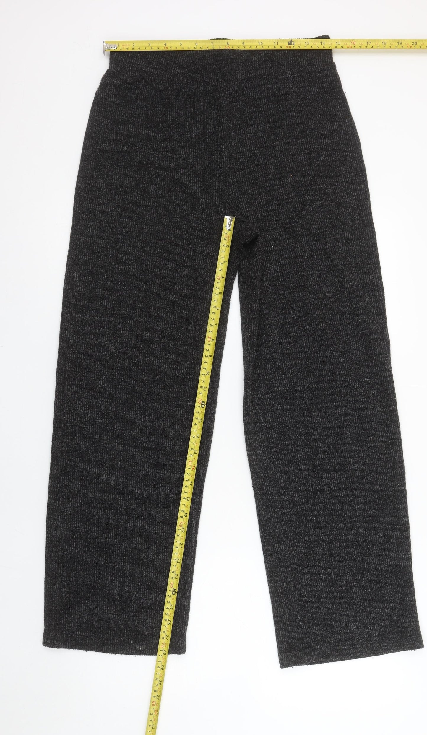 Womens UK Size M Pieces Regular Fit Casual Travel Grey Trousers