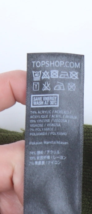 Womens UK Size 8 Topshop Green Pullover Jumper