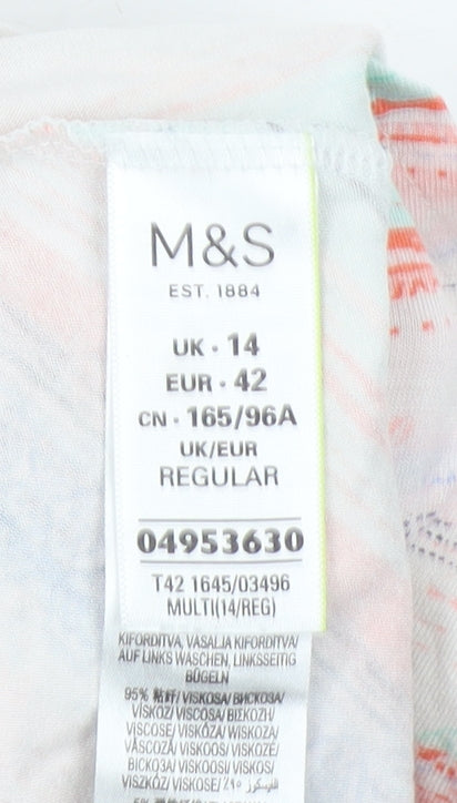 Womens UK Size 14 Marks and Spencer A-Line Dress