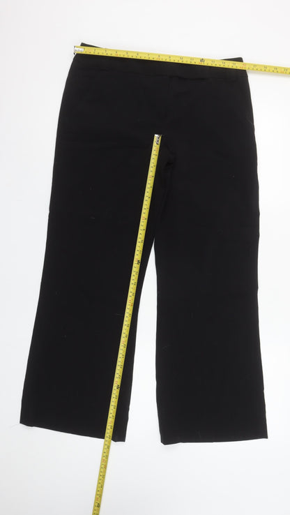 Womens UK Size 12 Dorothy Perkins Regular Fit Dress Pants Black Trousers