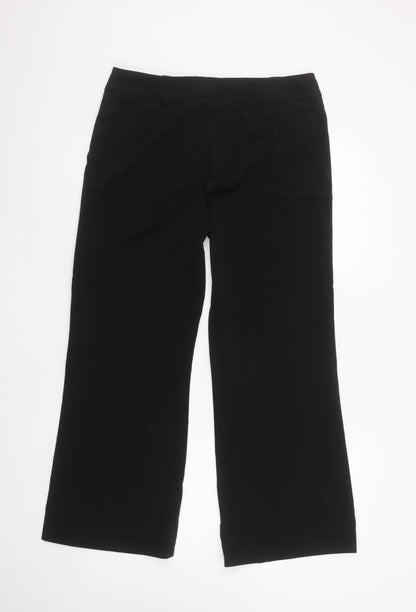 Womens UK Size 12 Dorothy Perkins Regular Fit Dress Pants Black Trousers