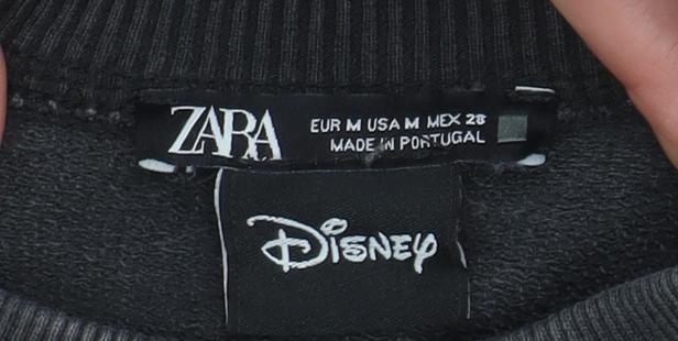 Womens UK Size M Zara Black Pullover Sweatshirt