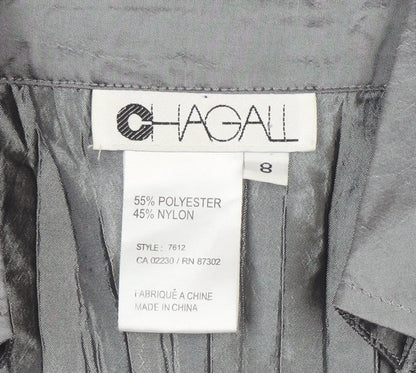 Womens UK Size 8 Chagall Silver Wrap Blouse