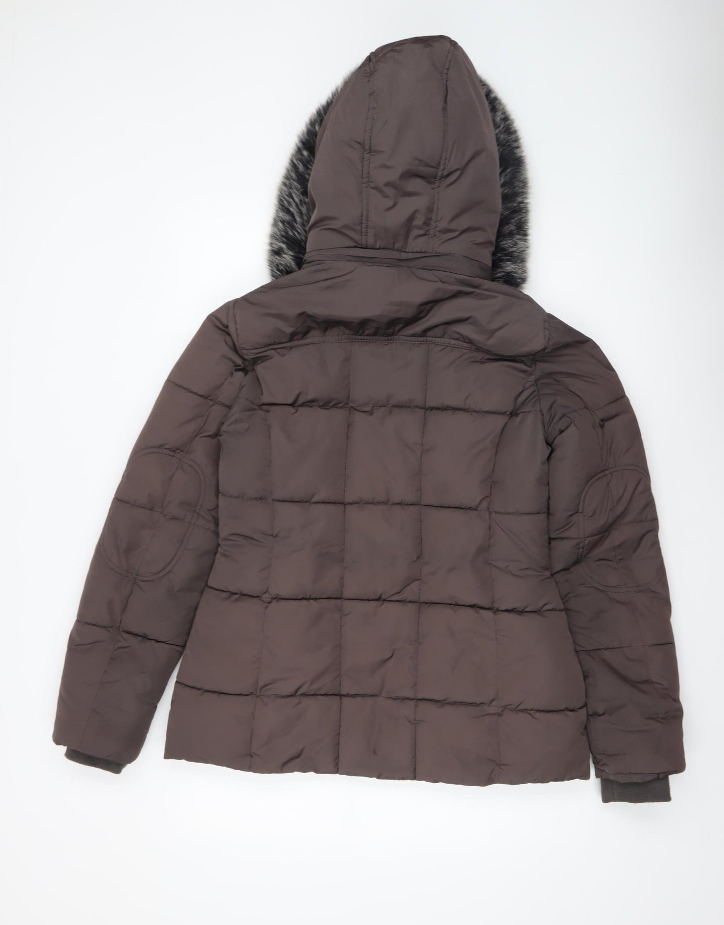 Womens UK Size M How Dare U Brown Puffer Jacket