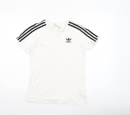 Womens UK Size XS adidas White Basic T-Shirt