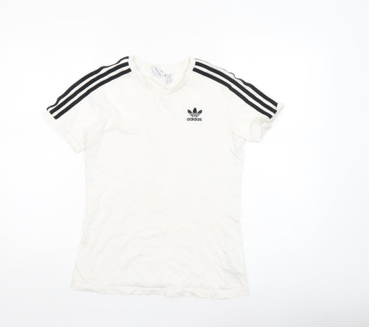 Womens UK Size XS adidas White Basic T-Shirt