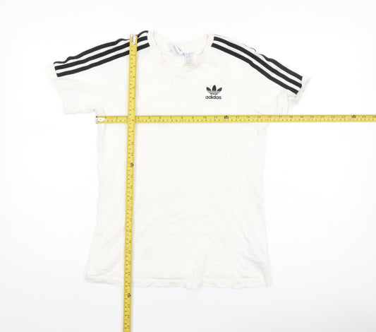 Womens UK Size XS adidas White Basic T-Shirt