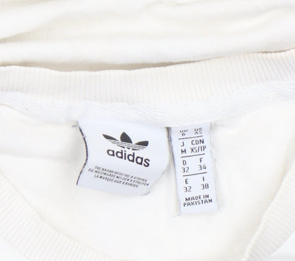 Womens UK Size XS adidas White Basic T-Shirt