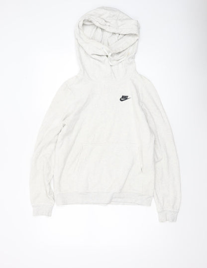 Womens UK Size S Nike Beige Pullover Hoodie
