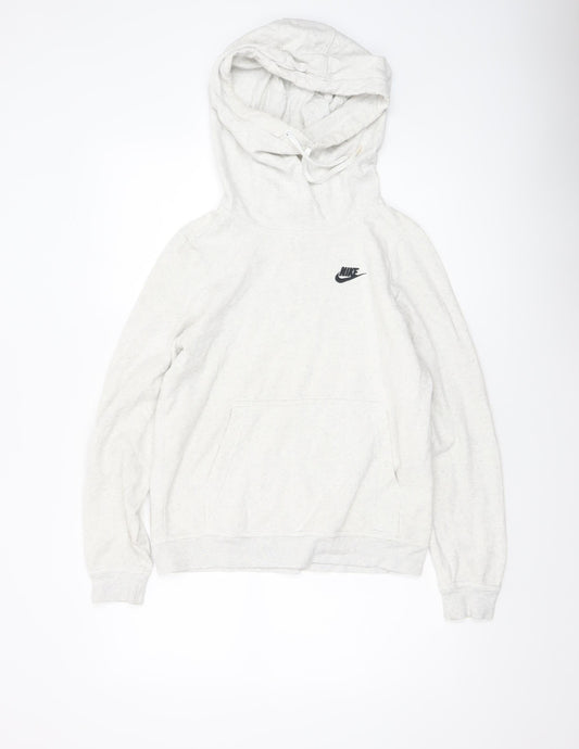 Womens UK Size S Nike Beige Pullover Hoodie