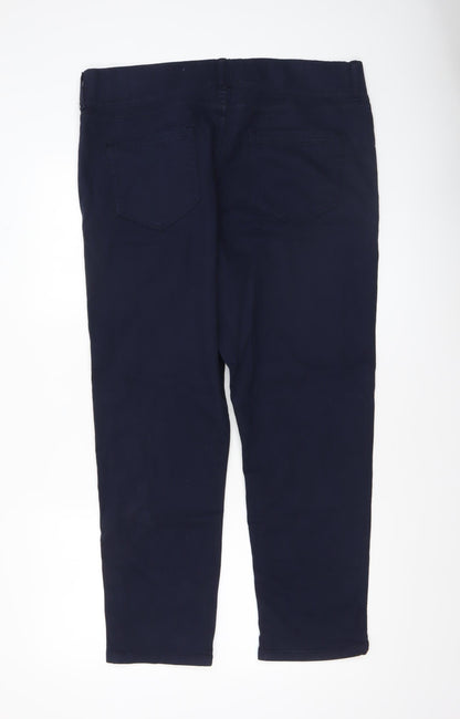 Gerard Womens Blue Cotton Stretch Jegging Trousers Size 18