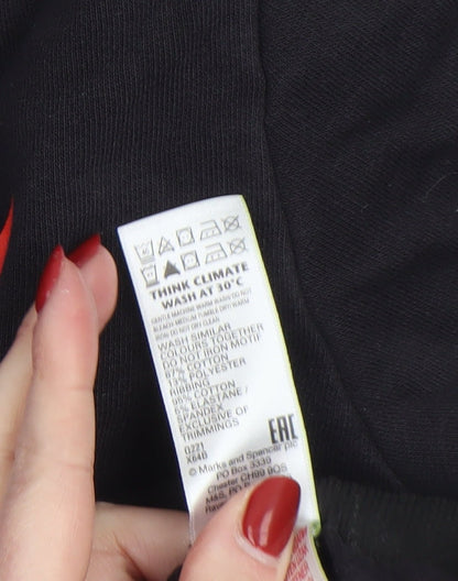 Marks and Spencer Boys Black NASA Logo Pullover Sweatshirt 10-11 Years