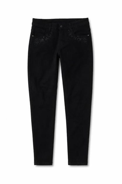 Womens UK Size 8 DANBIKE Slim Fit Skinny Black Jeans