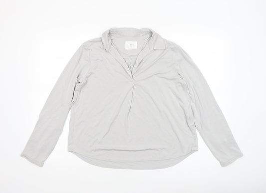 Womens UK Size M YAYA Grey Basic Blouse