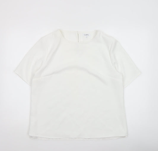 Womens UK Size 12 Lisa & Co. White Basic Blouse