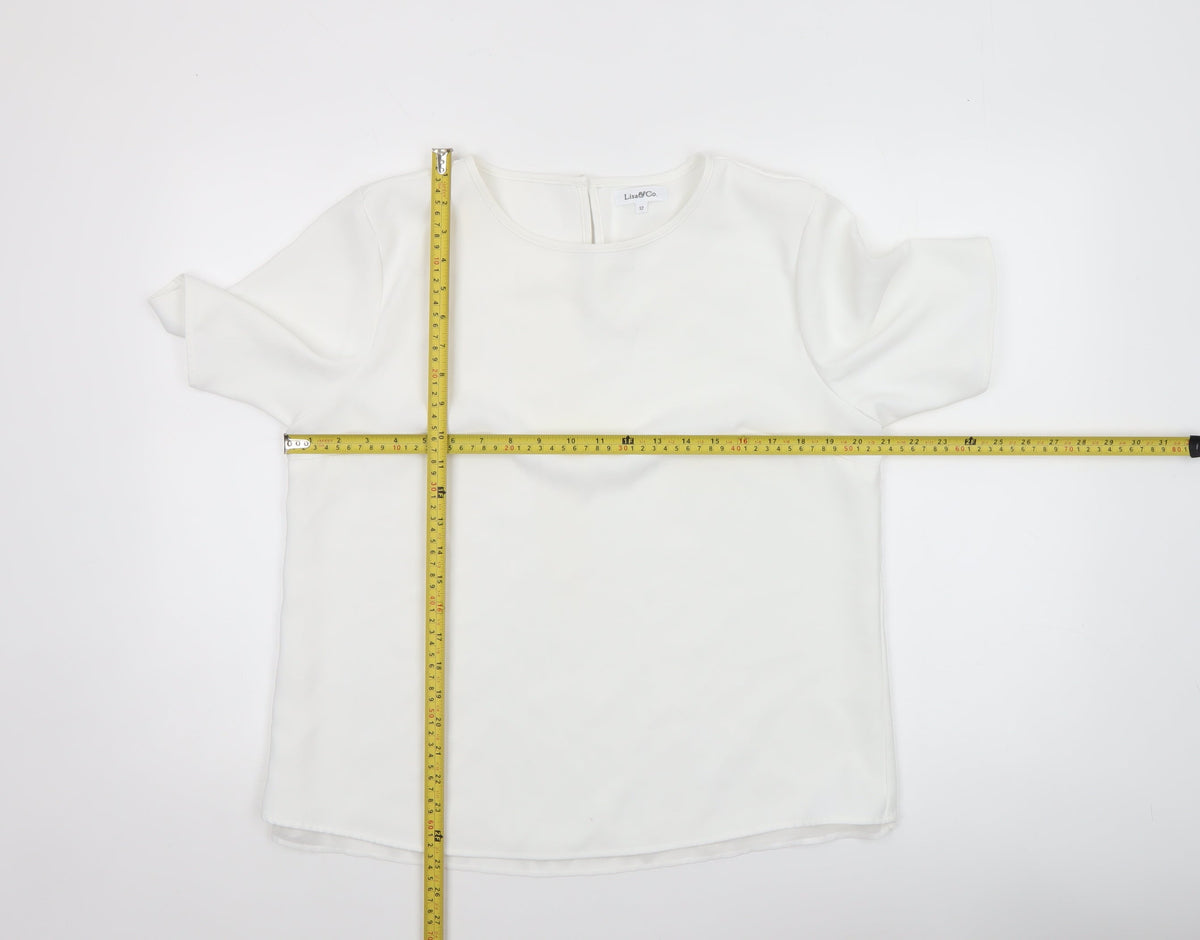 Womens UK Size 12 Lisa & Co. White Basic Blouse
