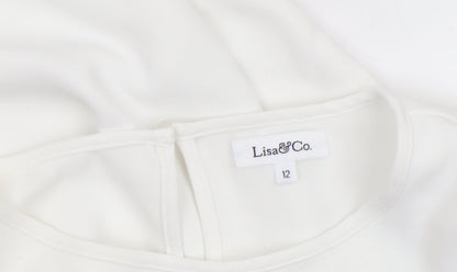 Womens UK Size 12 Lisa & Co. White Basic Blouse