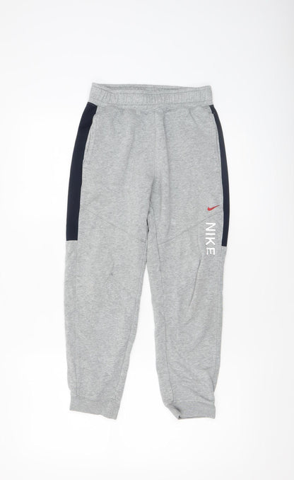 Boys UK Size 10-11 Years Nike Regular Fit Jogger Grey Trousers