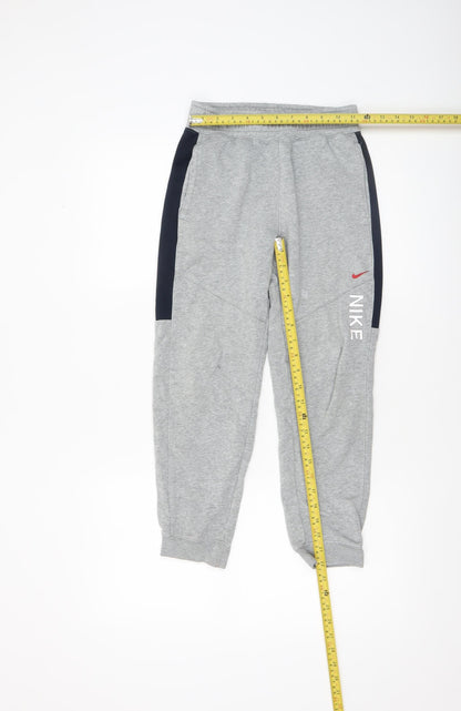 Boys UK Size 10-11 Years Nike Regular Fit Jogger Grey Trousers
