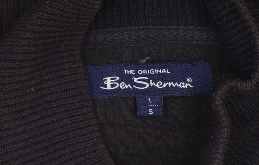 Mens UK Size S Ben Sherman Black Full Zip Jumper