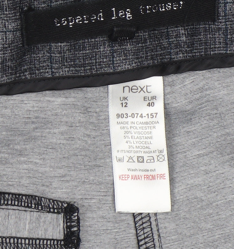 Womens UK Size 12 NEXT Slim Fit Business Casual Workwear Grey Trousers