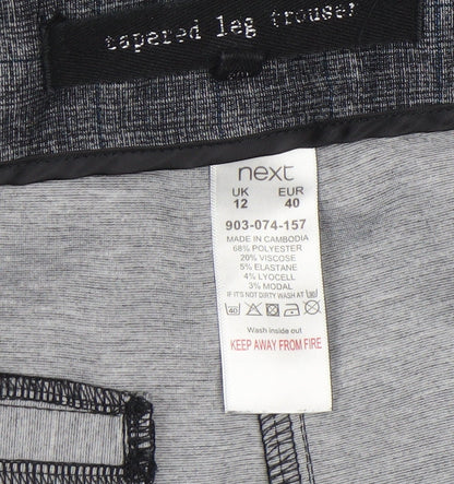 Womens UK Size 12 NEXT Slim Fit Business Casual Workwear Grey Trousers