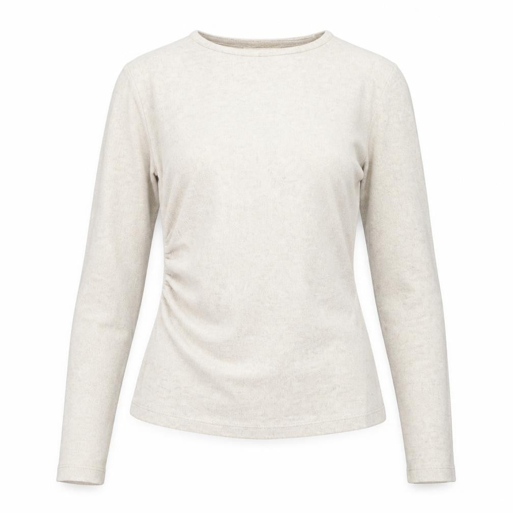 Womens UK Size 8 Pull&Bear Beige Basic T-Shirt