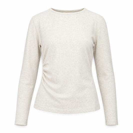 Womens UK Size 8 Pull&Bear Beige Basic T-Shirt
