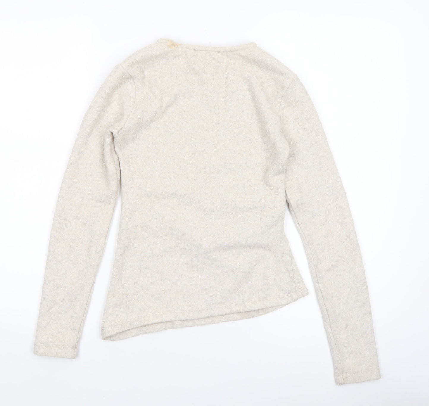 Womens UK Size 8 Pull&Bear Beige Basic T-Shirt