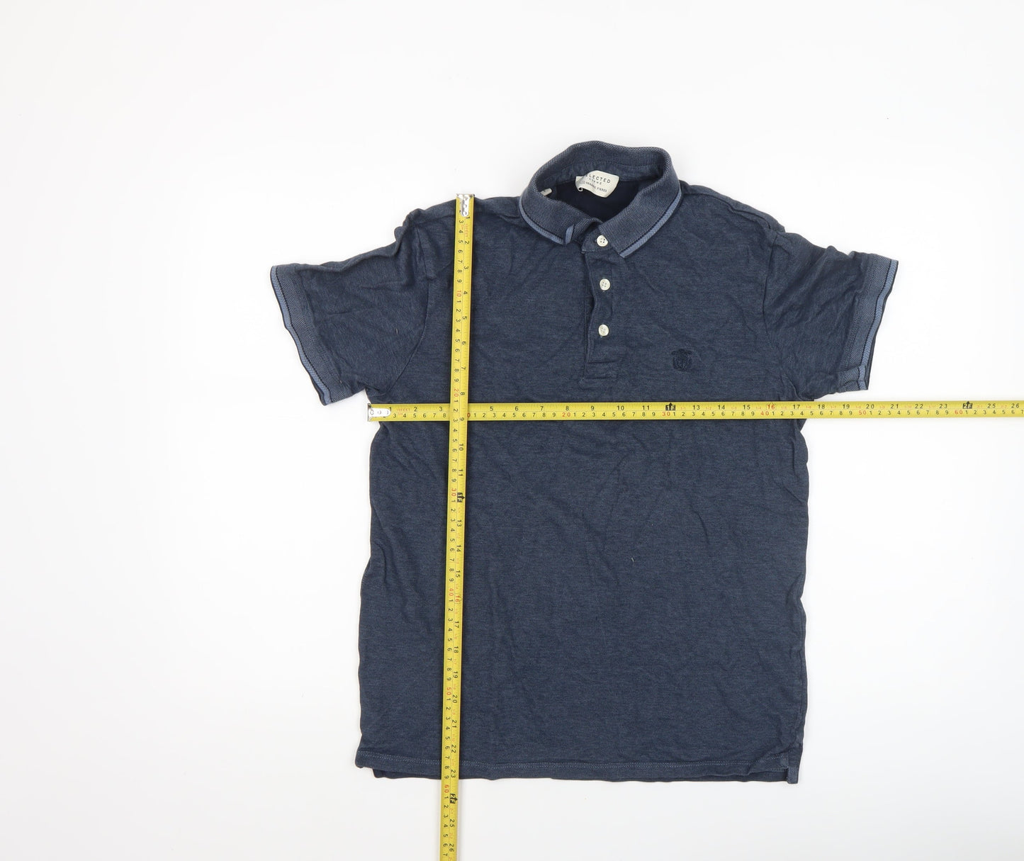 Mens UK Size S Selected Homme Cotton Polo Shirt