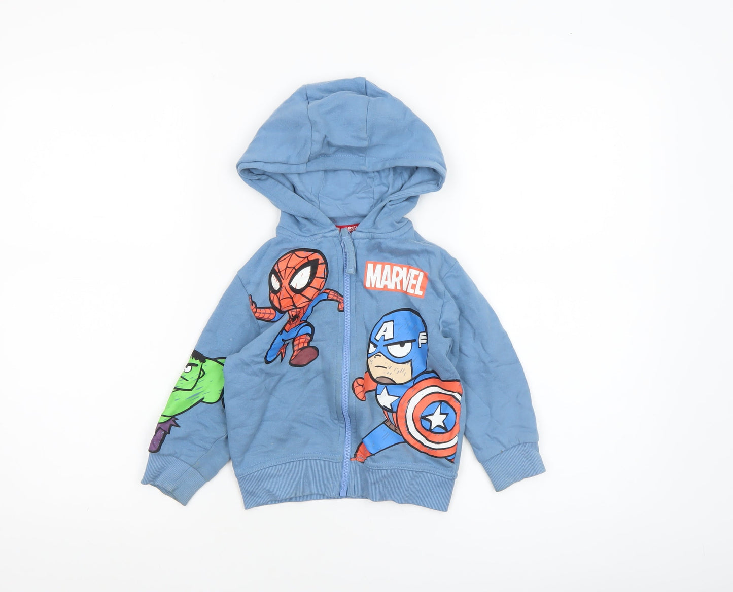 Next Marvel Blue Hoodie Jacket 18–24 Months Unisex Baby Superhero Print