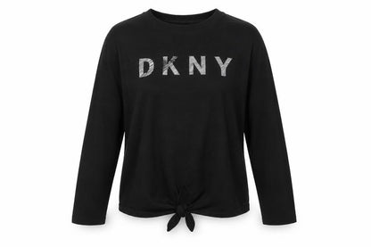 Womens UK Size S DKNY Black Basic T-Shirt