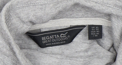 Mens UK Size XL Regatta Grey 1/4 Zip Sweatshirt